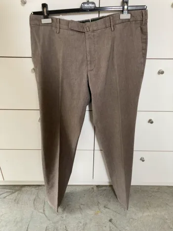 Magnifique pantalon brun en coton || incotex