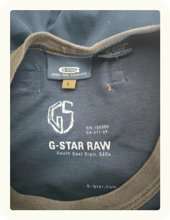 Tee shirt manches longues homme G-star raw Taille L 40 - photo numéro 7