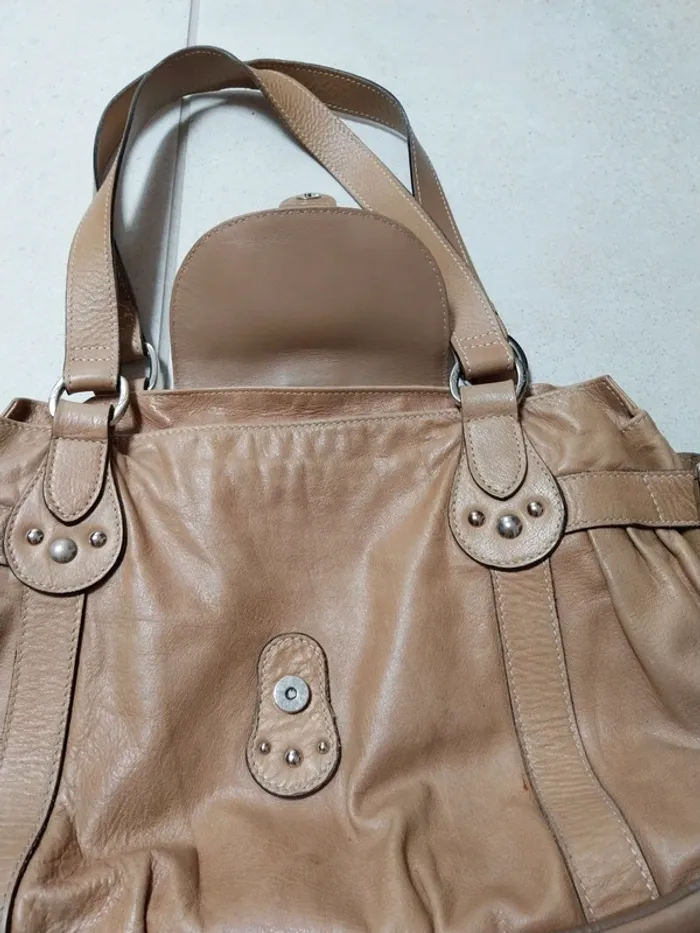 Sac à main Longchamp marron clair - photo numéro 3