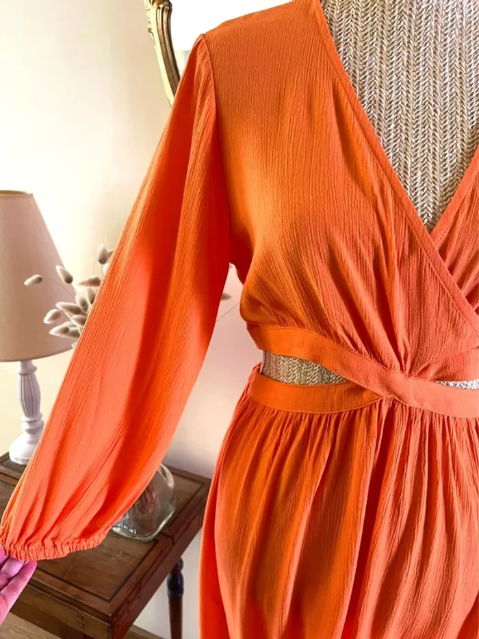 Robe Eclatante en Orange - Etam - Taille M neuf avec étiquette - photo numéro 17