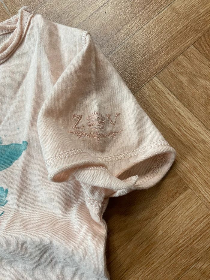 T-shirt à manches courtes rose taille 12 mois Zadig & Voltaire (NEUF) - photo numéro 3
