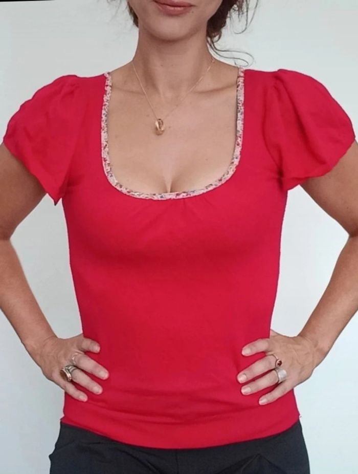 Haut dos nu avec ruban liberty 38