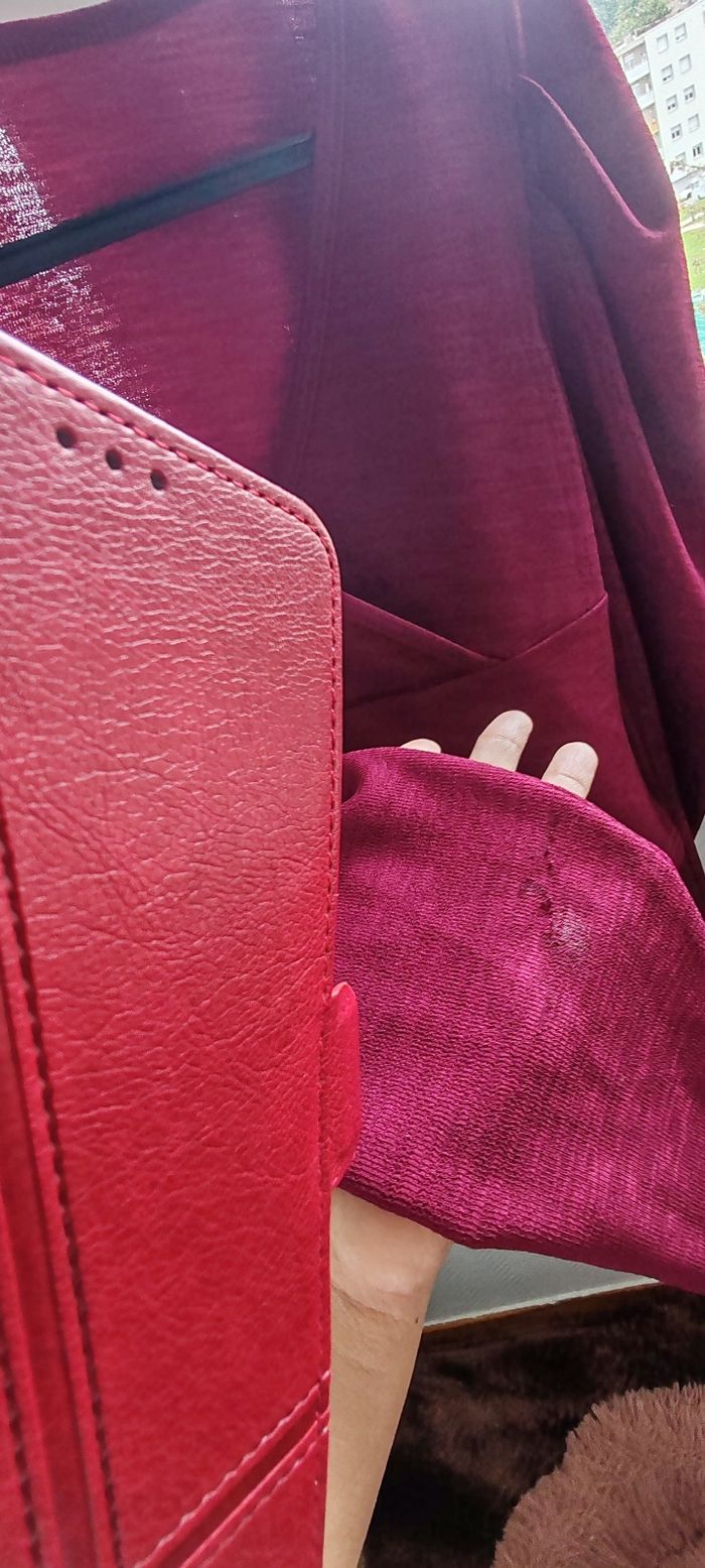 Blouse bordeaux élégante - Taille S - photo numéro 3