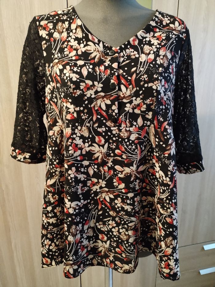 Blouse manches 3 /4 taille 46 /48