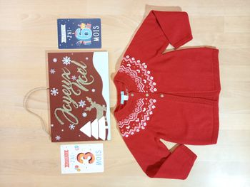 Gilet Noël Okaïdi 3 ans 🎄