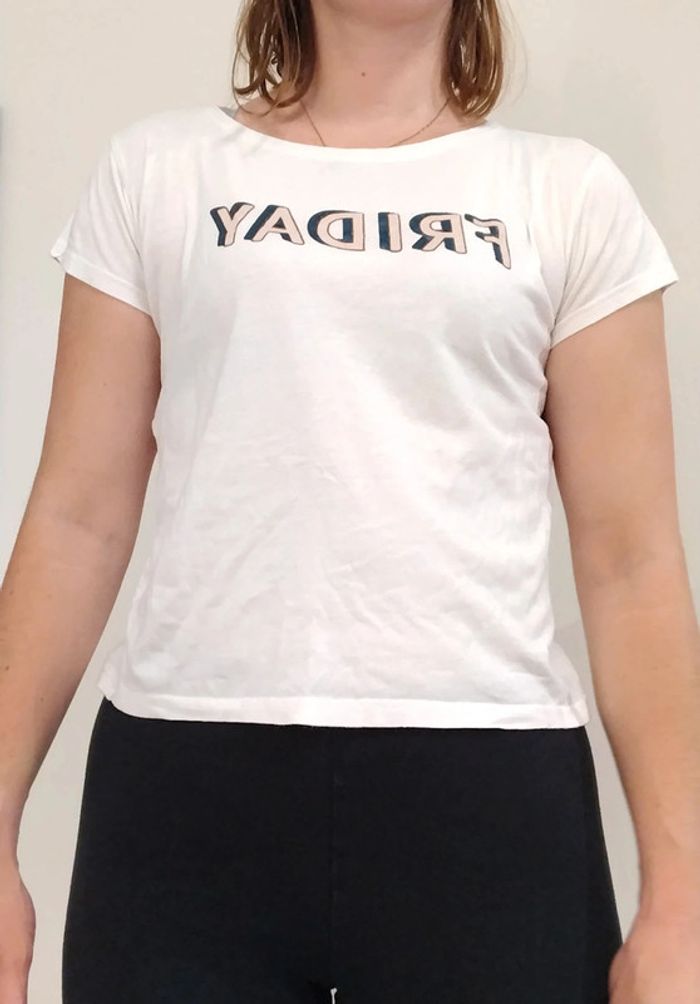 T-shirt blanc "friday" Zeeman T38 - photo numéro 2