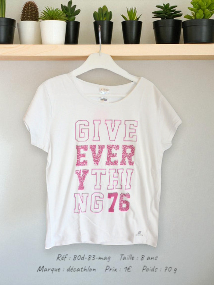 T-shirt 8 ans Décathlon (80d-83-mag)
