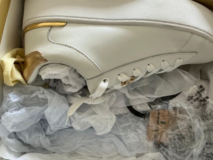 Michael Kors Dottie cuir blanc/beige/or – Taille 40 – Comme neuve - photo numéro 6