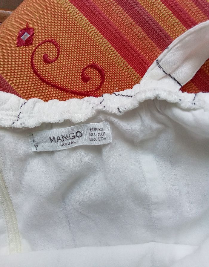 Longue robe crème à carreaux Mango - photo numéro 5