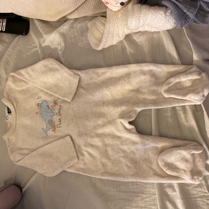 Pyjama velours 1 mois