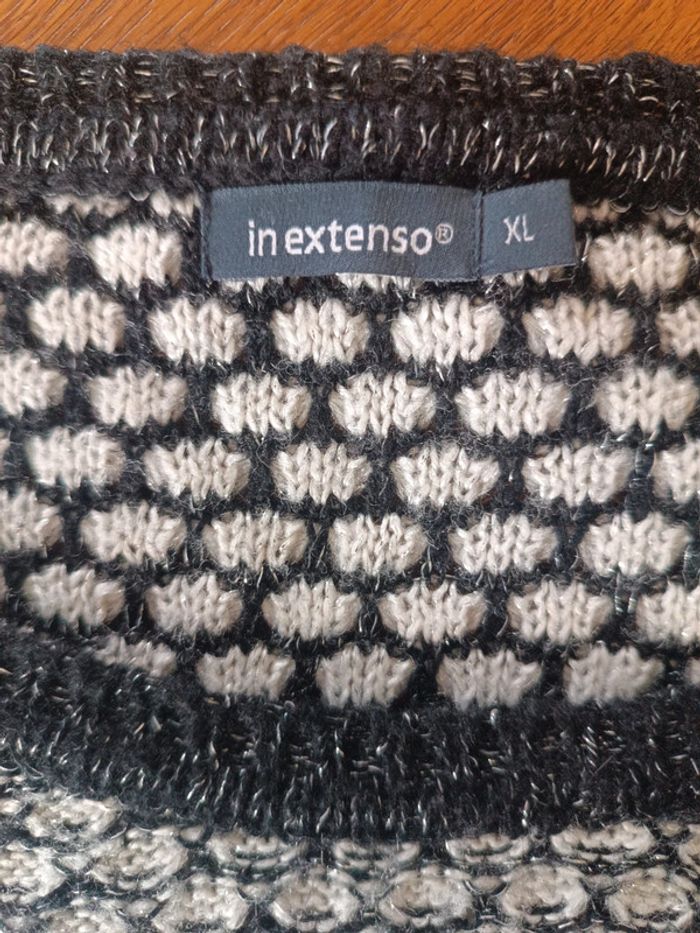Pull noir-gris In Extenso XL - photo numéro 3