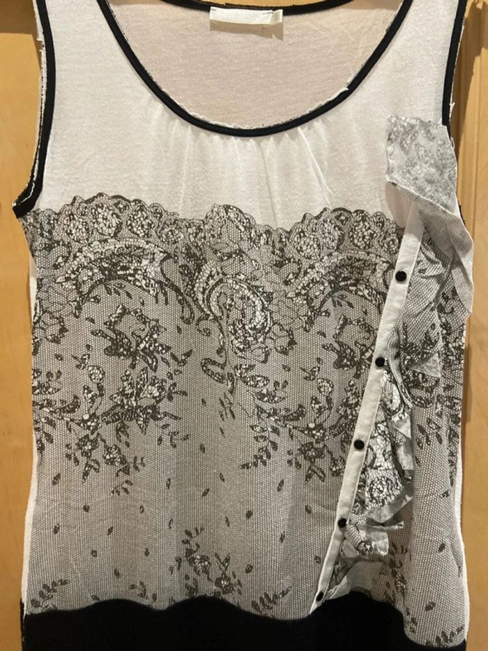 Robe noire et blanche see u soon - photo numéro 2