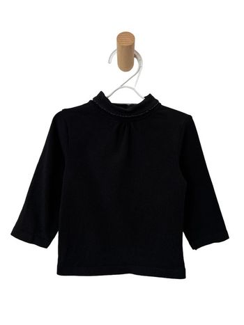 Sous-pull noir avec effet pailleté argenté - Kiabi 9 mois (69-72cm)