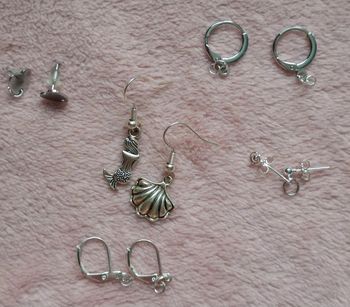 Boucles d'oreilles sirène et coquillage