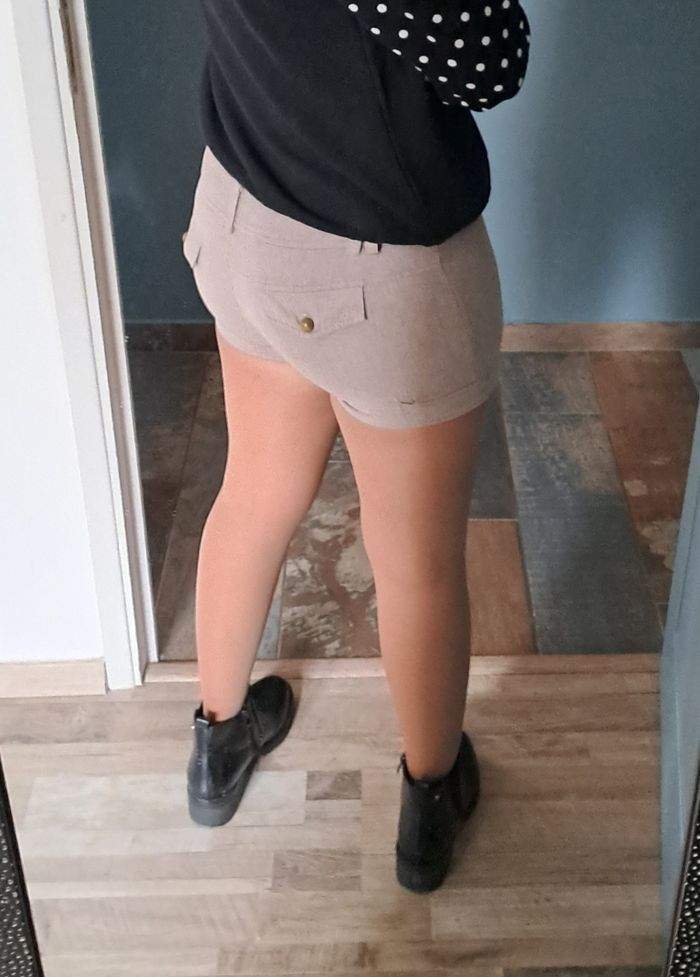 Short marron 100% coton femmes Jennyfer taille 38 - photo numéro 3