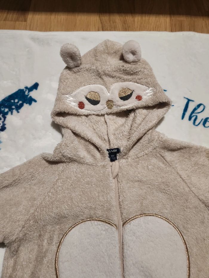 Surpyjama hibou / chouette beige kiabi 18 mois 77/82 cm - photo numéro 3