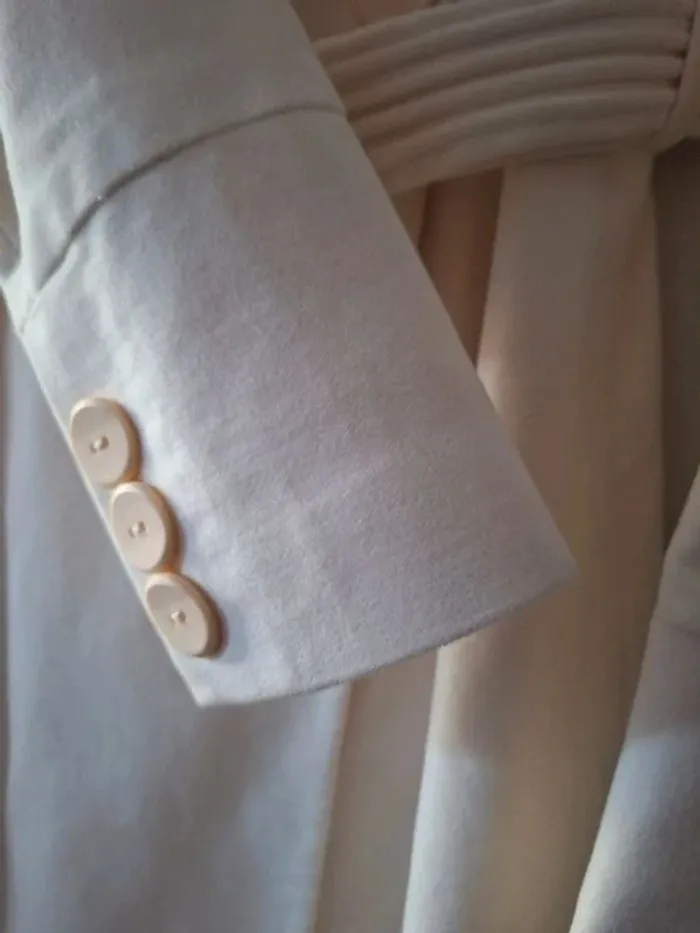 Manteau long écru femme Naf Naf taille 38 - photo numéro 3