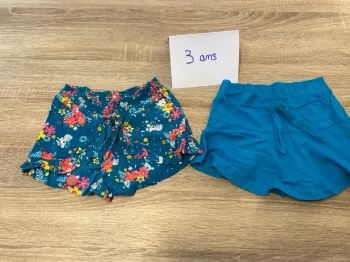 Lot 2 shorts fille Sergent Major 3 ans