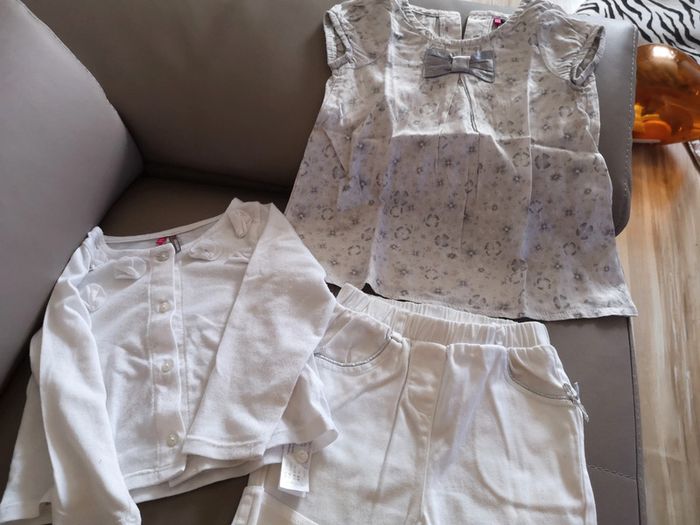 3 pièces cérémonie blanc bébé fille
