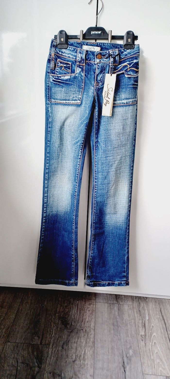 Pantalon jeans fille taille xxs school rag - photo numéro 2