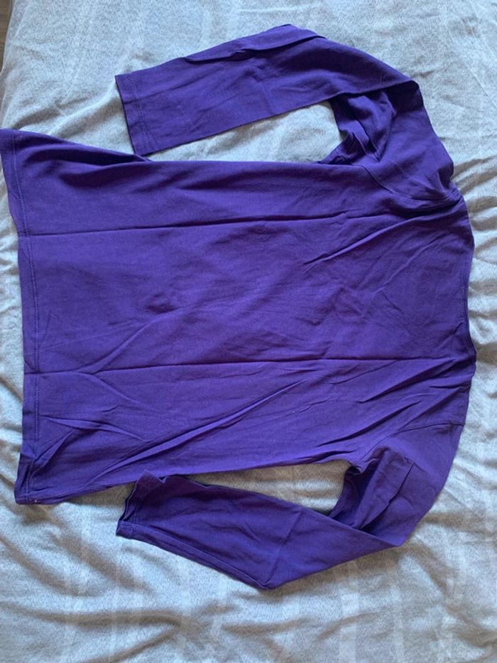 Haut manches longues Kiabi violet - photo numéro 4
