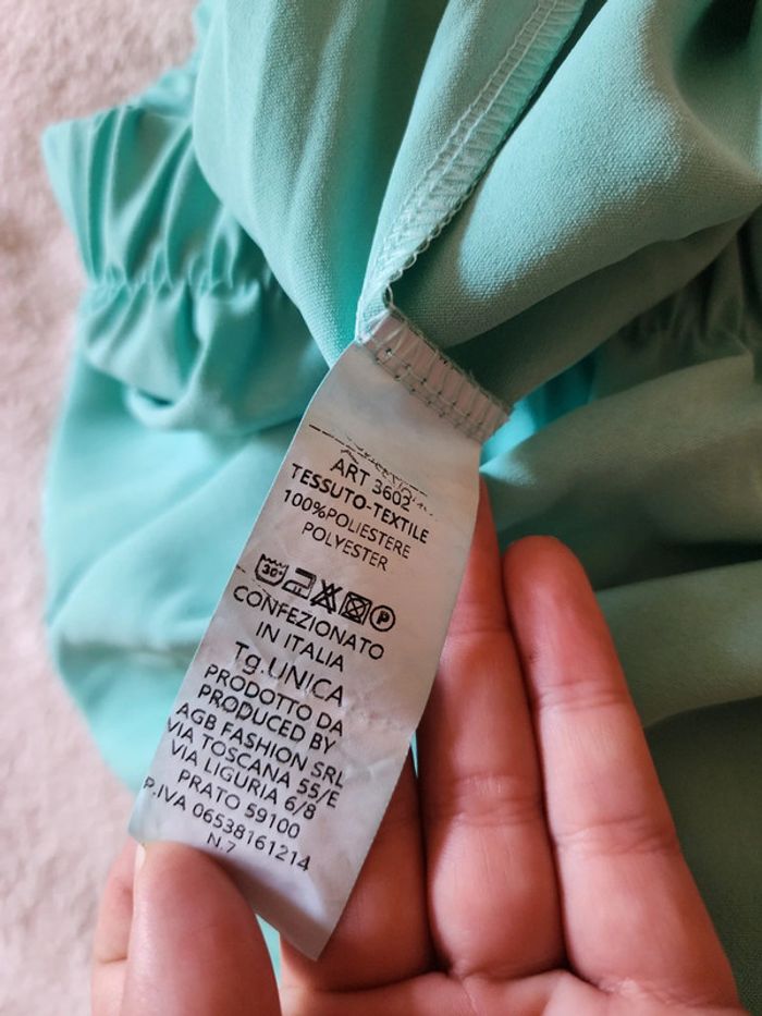 Pantalon à jambes larges / palazzo turquoise TU 36/40 - photo numéro 6