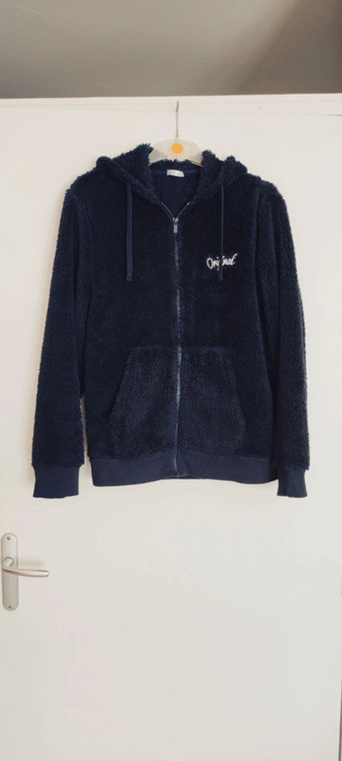 Veste polaire d'intérieur à capuche homme S - photo numéro 2