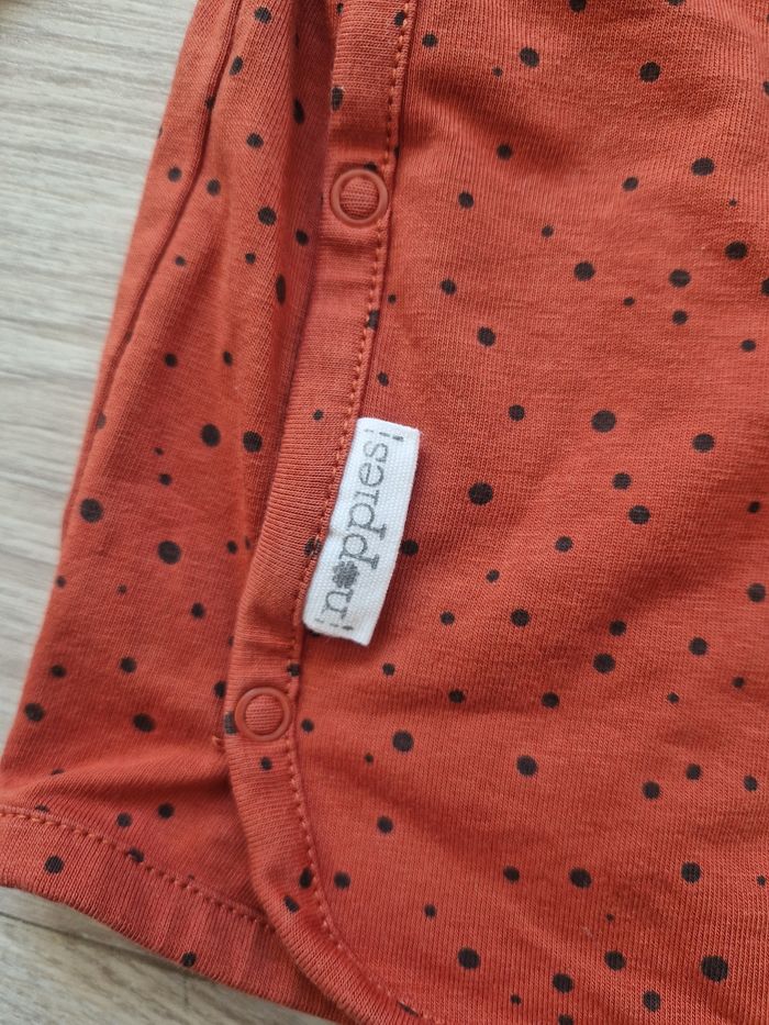Maillot de corps bebe cache coeur Noppies 6-9 mois - photo numéro 2