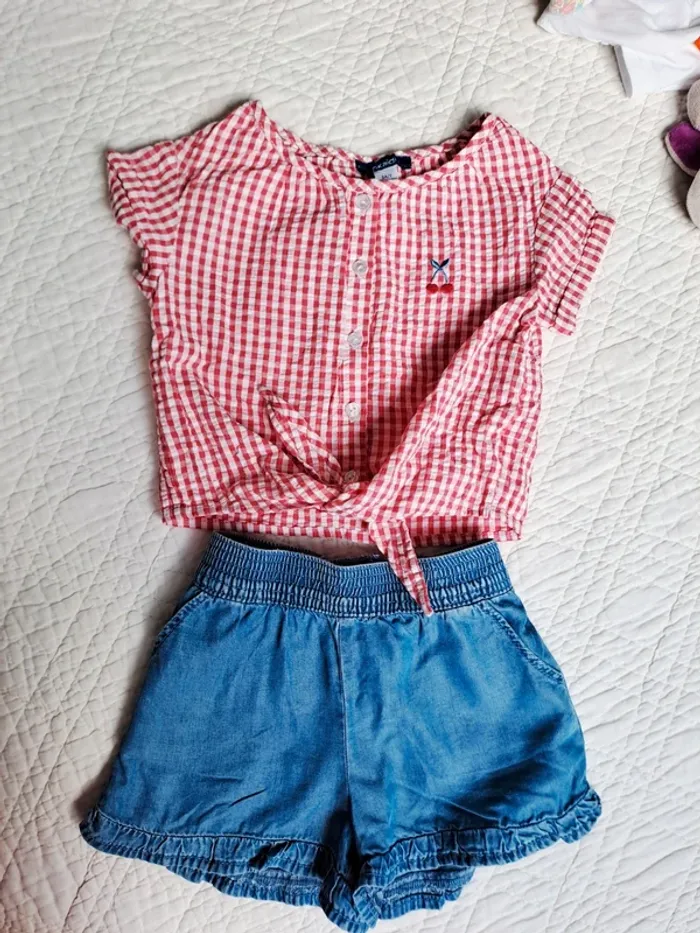 Ensemble Okaïdi short et haut - 3 ans - photo numéro 2