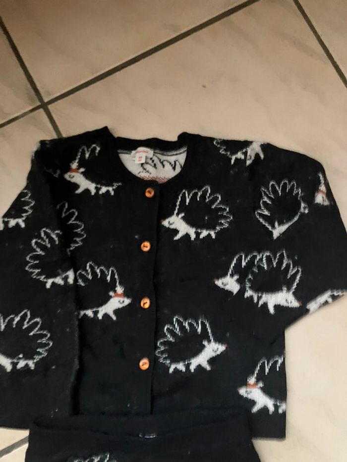 Ensemble catimini pantalon et gilet laine hérisson 18mois - photo numéro 2