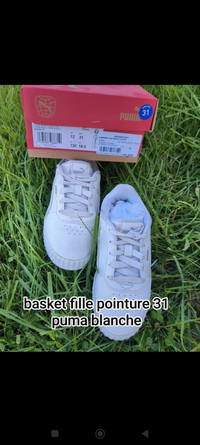 Vend basket puma fille 31