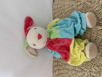 Bestever - Peluche bébé lapinou patchwork