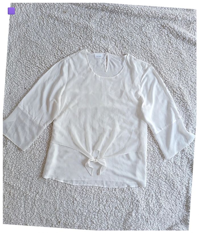 Blouse fluide sexy blanche Gerry Weber chic vintage