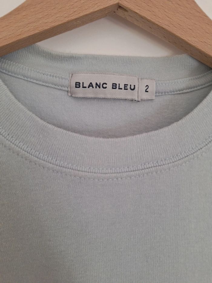 T shirt blanc bleu femme M 38 - photo numéro 4