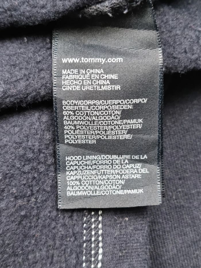 Sweat à capuche boutonné 3/4 Tommy Hilfiger bleu marine XL Femmes - photo numéro 7