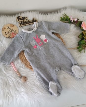 Pyjama obaibi 3 mois velours fille