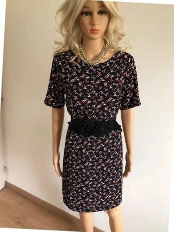 Robe imprimée à manches courtes La Fée Maraboutée taille 38 jamais portée