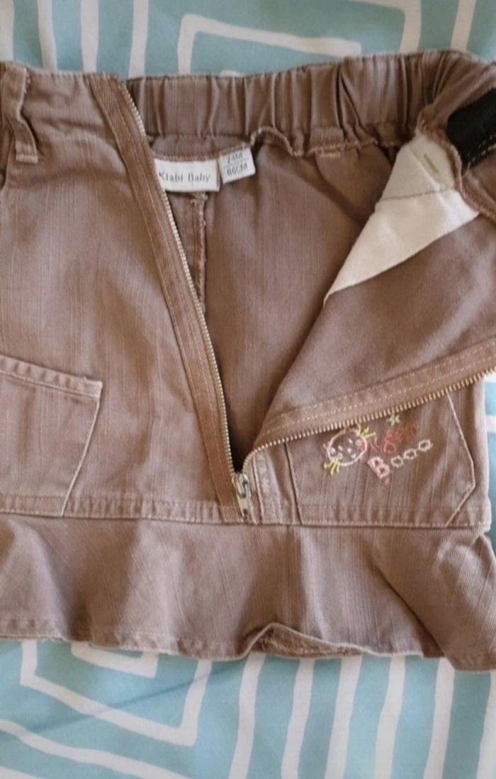 Jupe en.jean marron 2ans - photo numéro 3