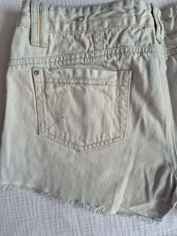 Short en jean avec empiècement tissu Coolcat taille L - photo numéro 8