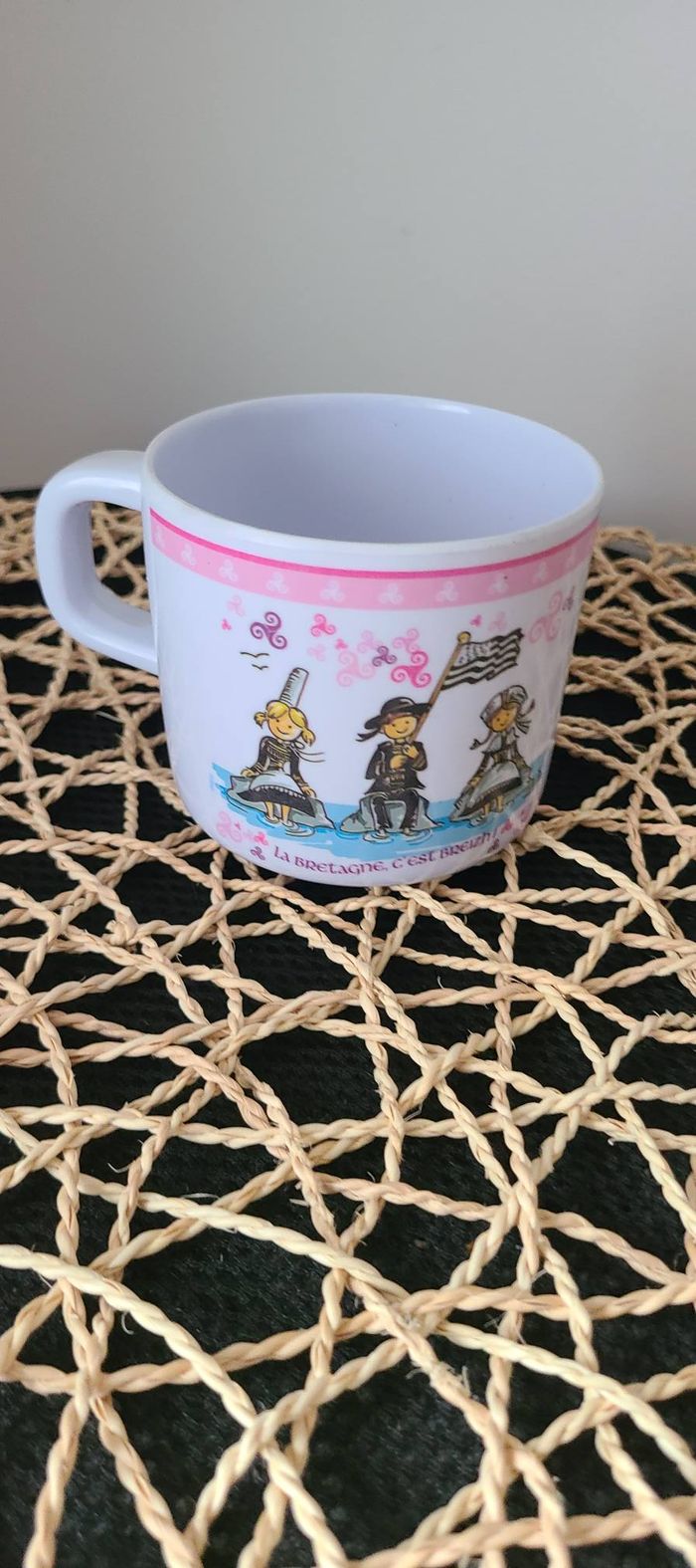 tasse enfant  souvenir bretagne rose - photo numéro 2