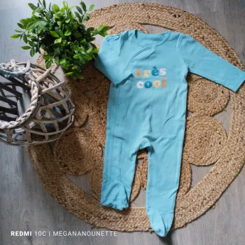 😎💙 Pyjama grenouillère léger – Gémo – 12 mois / 74 cm – Très bon état