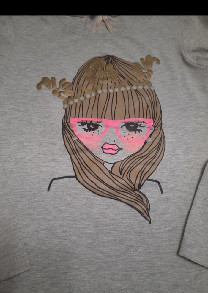 Teeshirt manches longues fille neuf - photo numéro 4