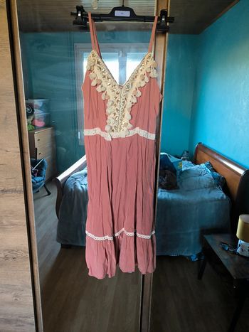 Robe été couleur corail neuve avec étiquette. Bohème