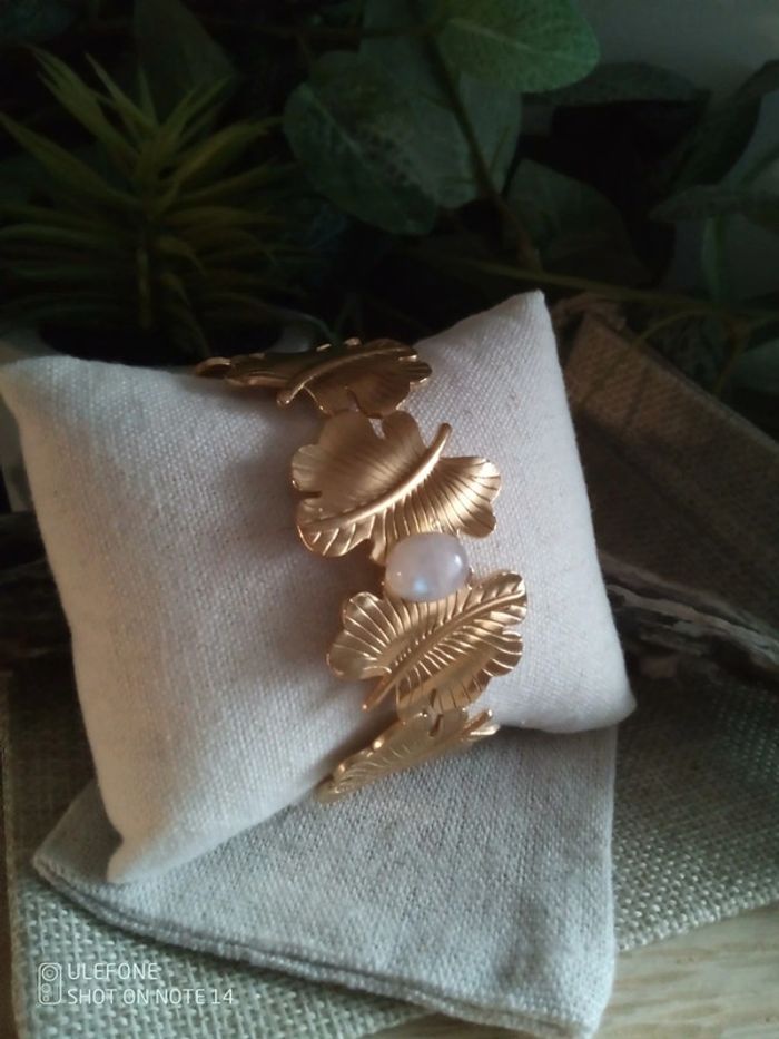 Bracelet bohème acier et pierre de lune