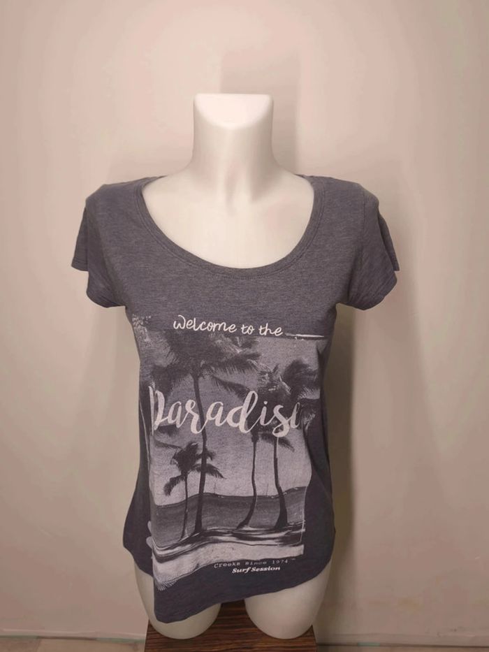 T-shirt Creeks Femme Taille M Gris