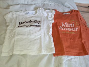2 Tee-shirt manche court 6 mois