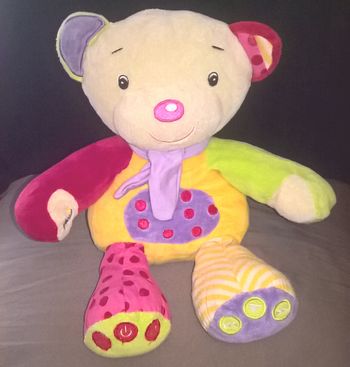 Ours Babysun multicolore H35 cm