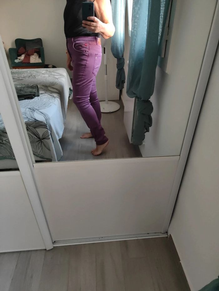 Pantalon karostar prune - photo numéro 2