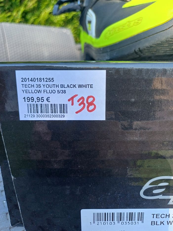 Bottes Motocross Alpinestars Tech 3S - noir/blanc/jaune fluo - photo numéro 3