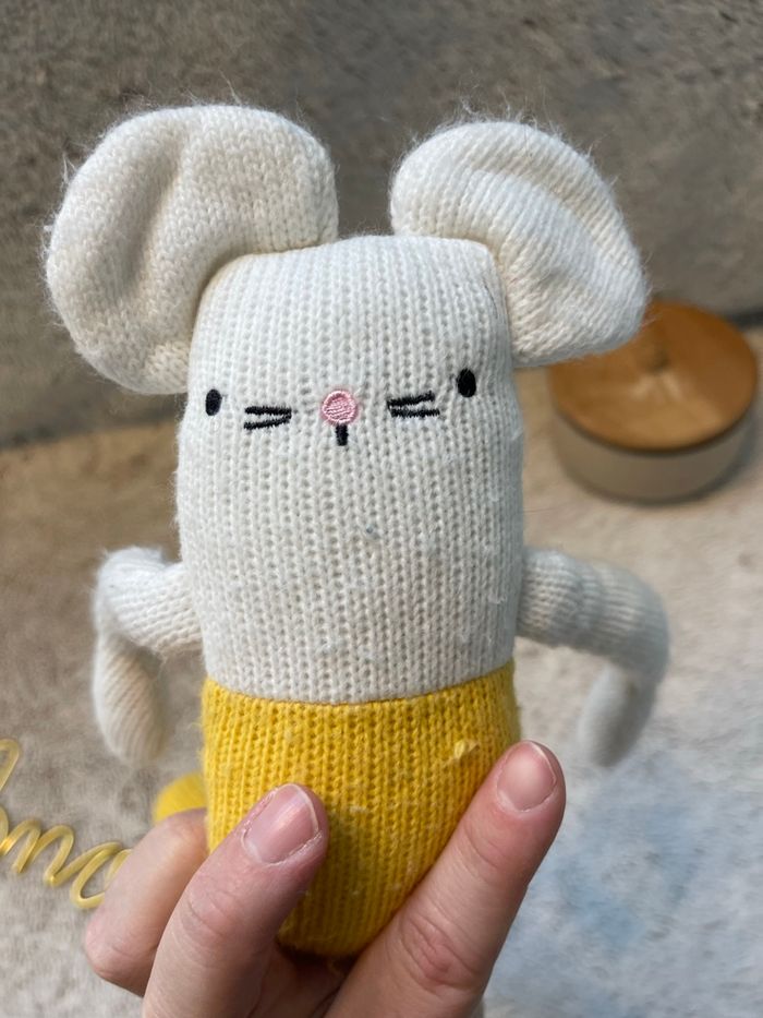 Doudou / peluche souris en laine tricote - Hema - photo numéro 5